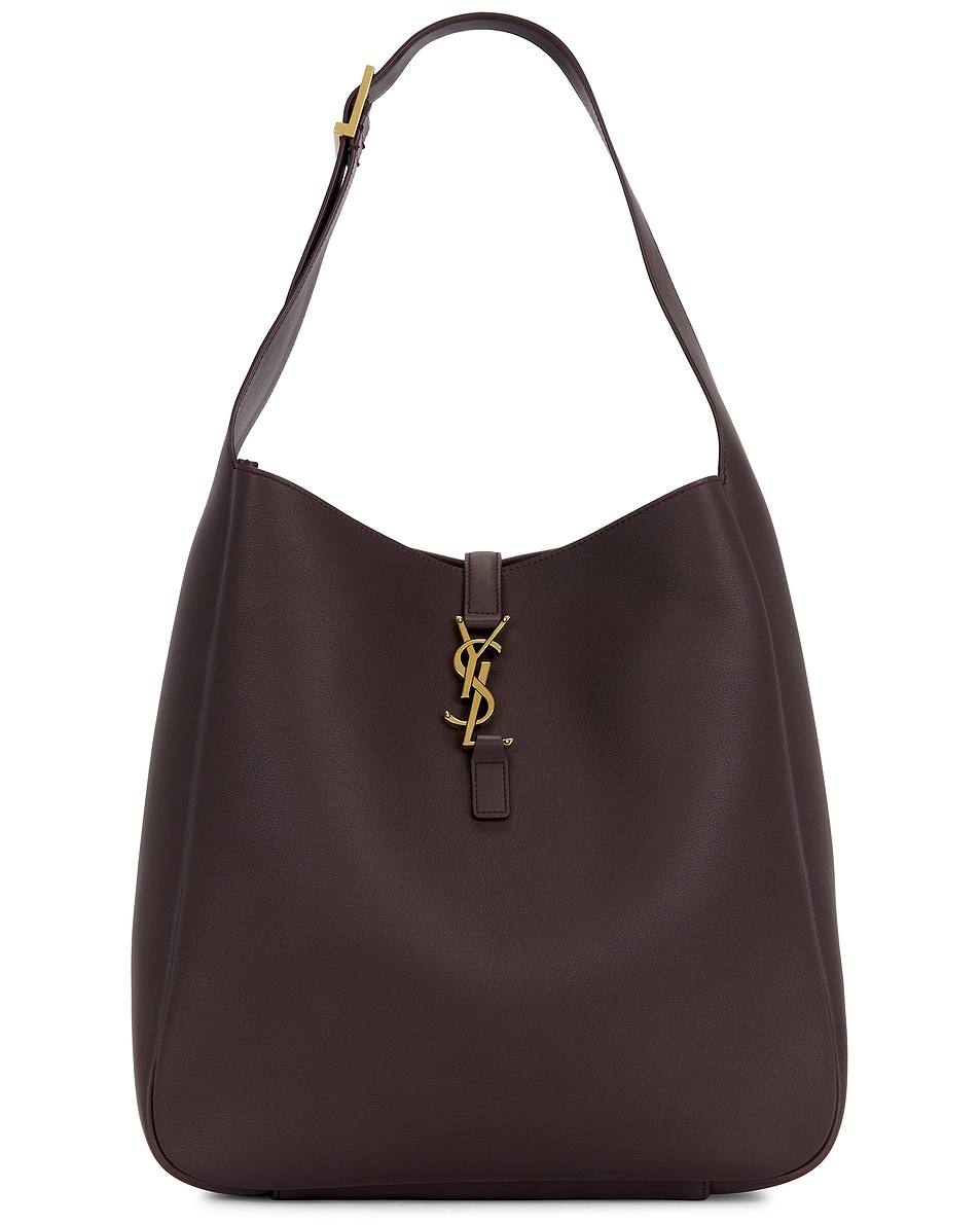 Image 1 of Saint Laurent Large Le 5 A 7 Supple Bag in Dark Currant