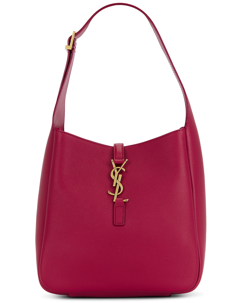Image 1 of Saint Laurent Small Le 5 A 7 Supple Bag in Cherry Jam