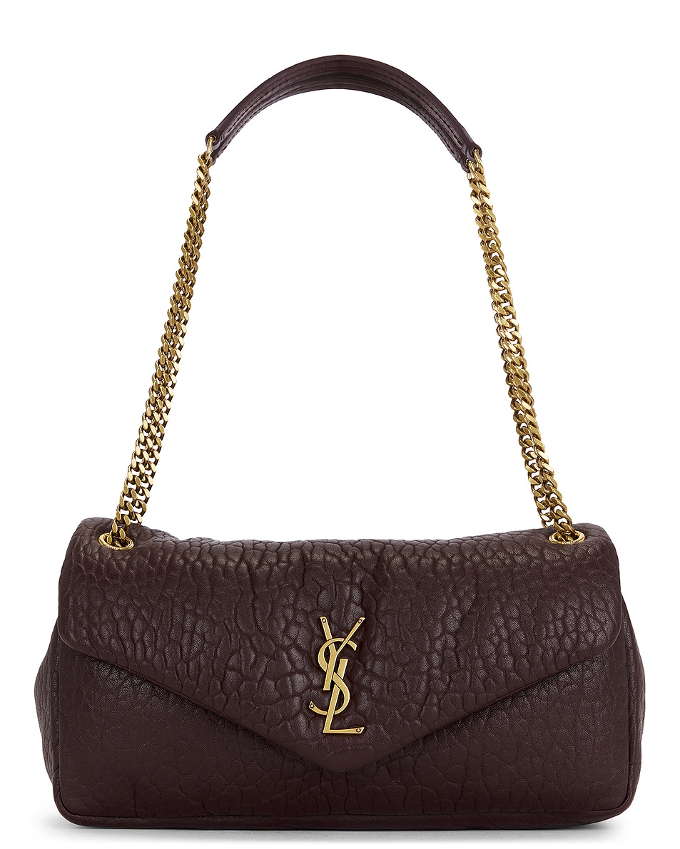 Image 1 of Saint Laurent Medium Calypso Chain Bag in Dark Currant