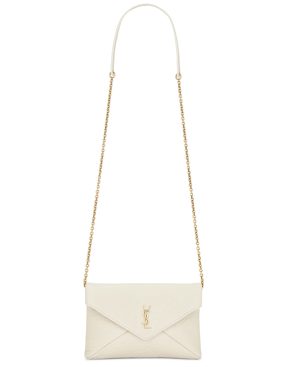 Image 1 of Saint Laurent Small Chain Pouch Bag in Crema Soft