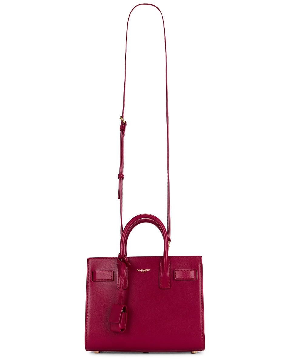 Image 1 of Saint Laurent Nano Sac De Jour Bag in Cherry Jam