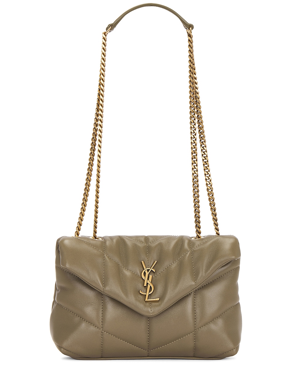 Image 1 of Saint Laurent Mini Puffer Bag in Strong Moss