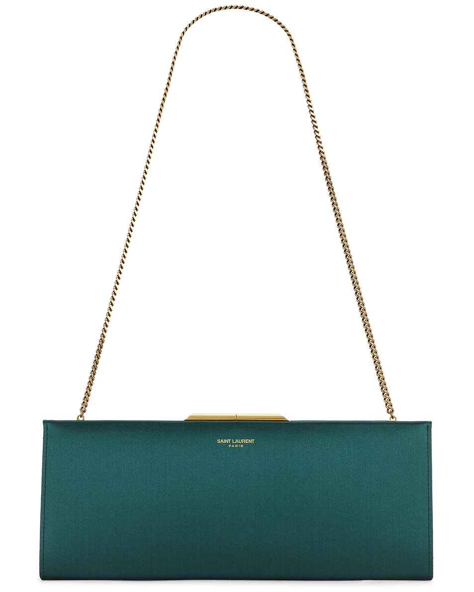 Image 1 of Saint Laurent Small Midnight Pochette in Verde Scuro