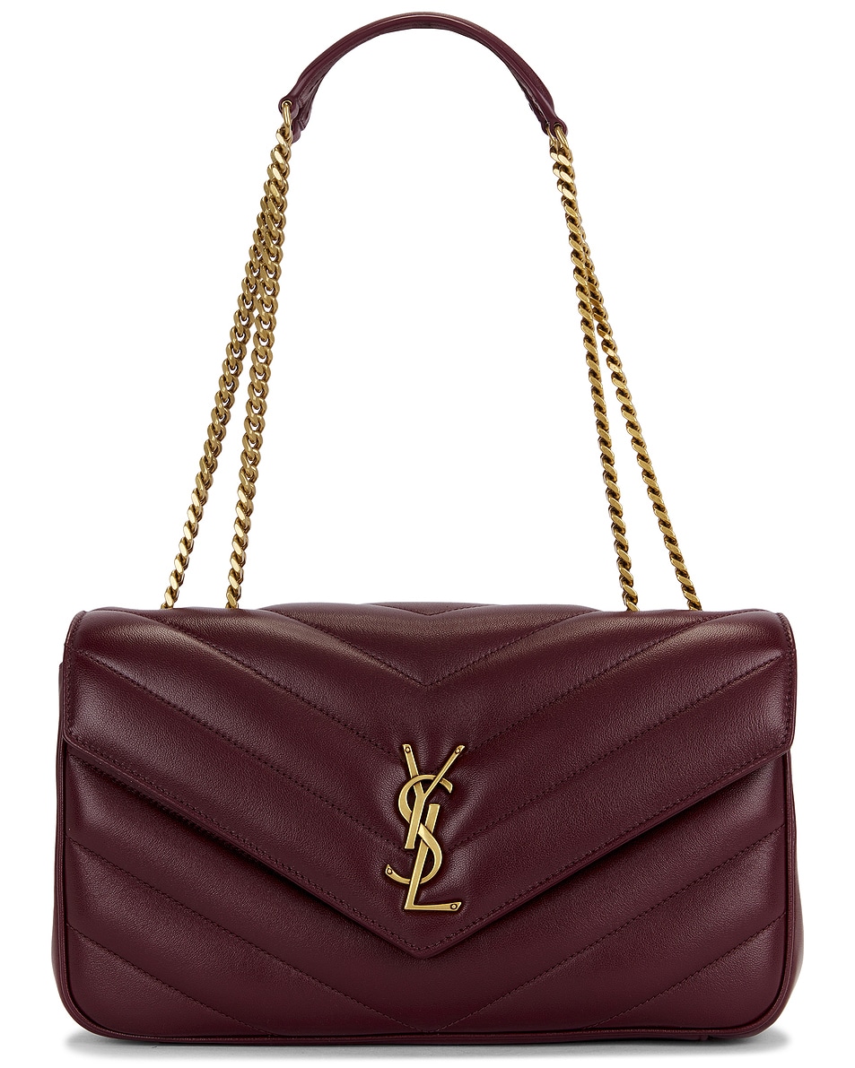 Image 1 of Saint Laurent Medium Loulou Chain Bag in Light Hot Wine