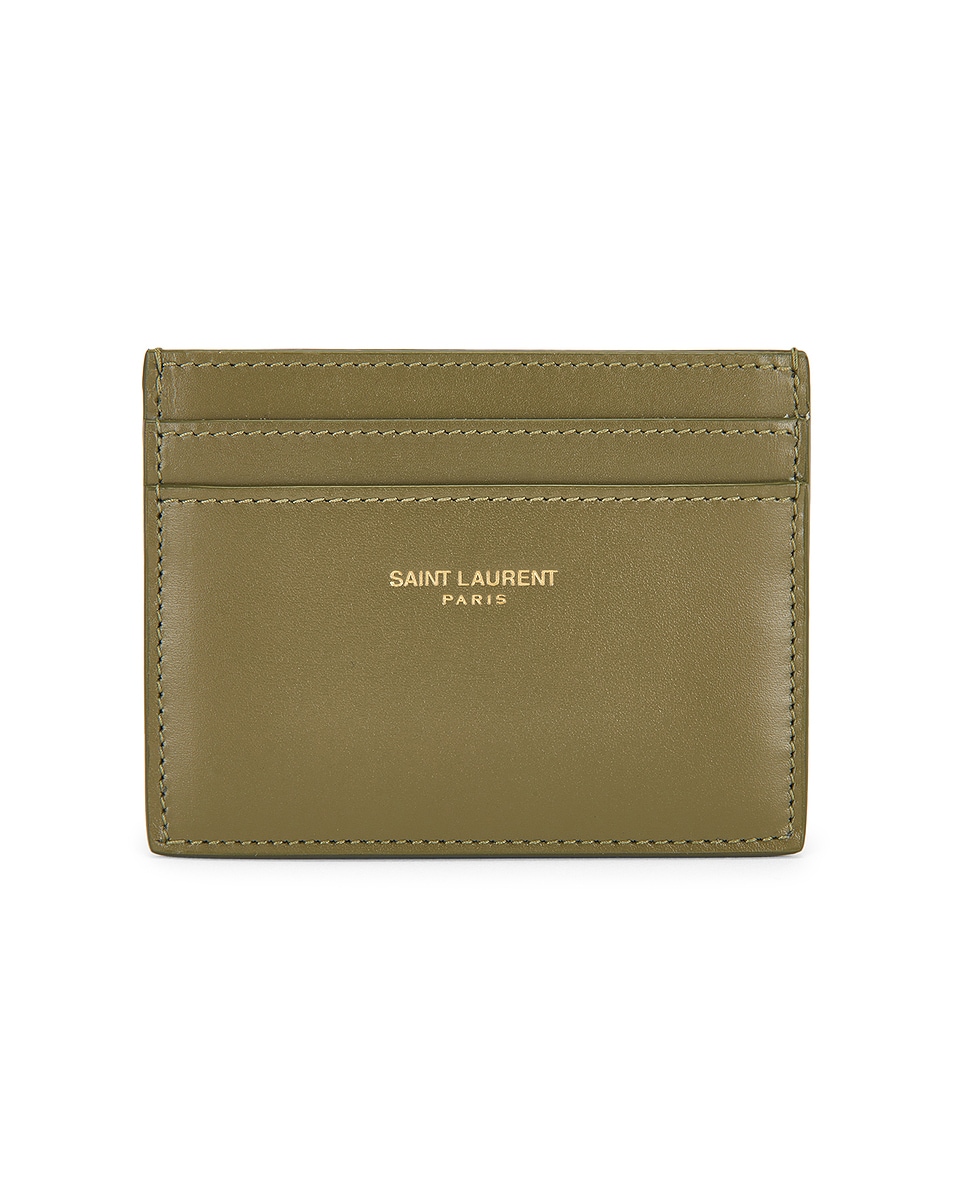 Image 1 of Saint Laurent Credit Card Case in Strong Moss