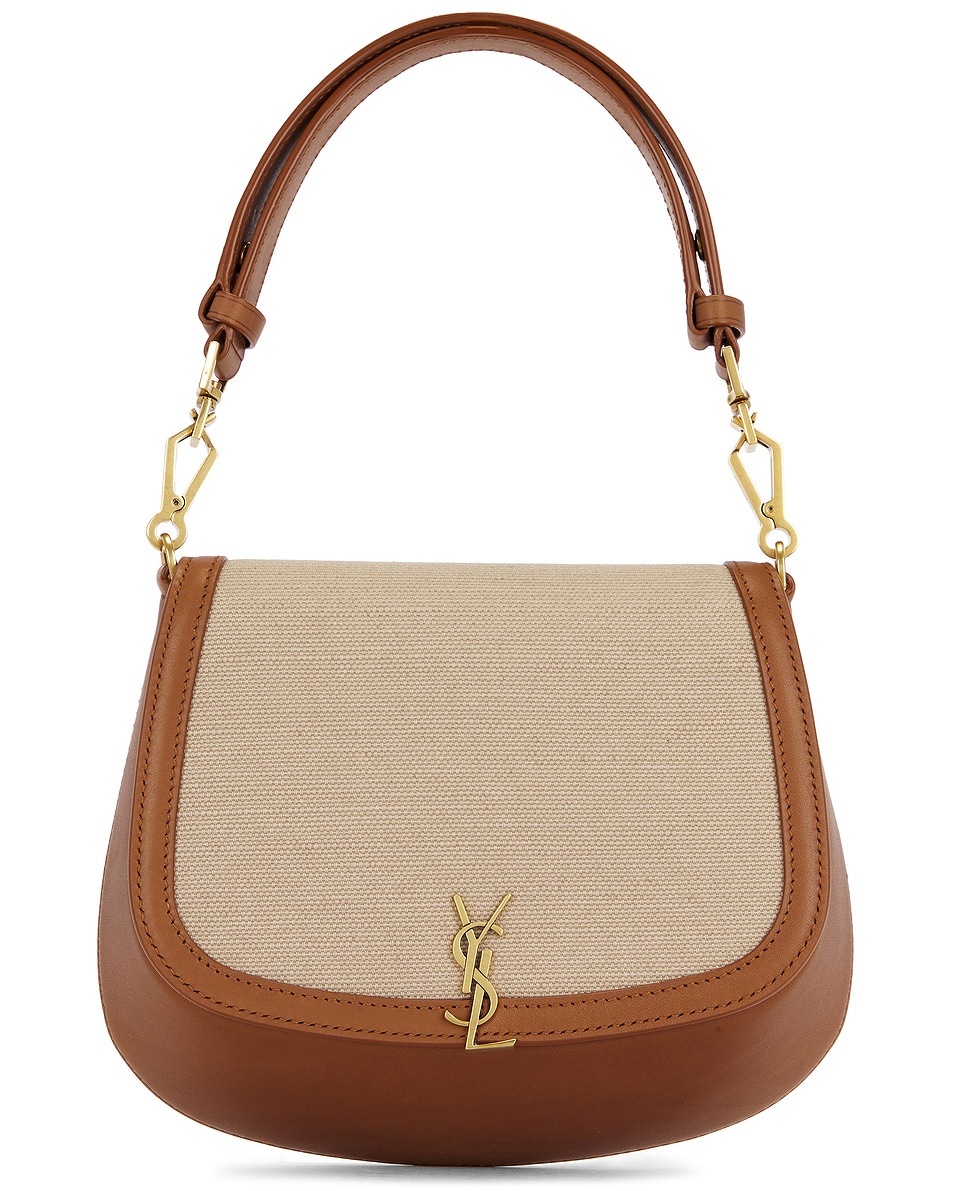 Image 1 of Saint Laurent Top Handle Bag in Desert Dust & Brick