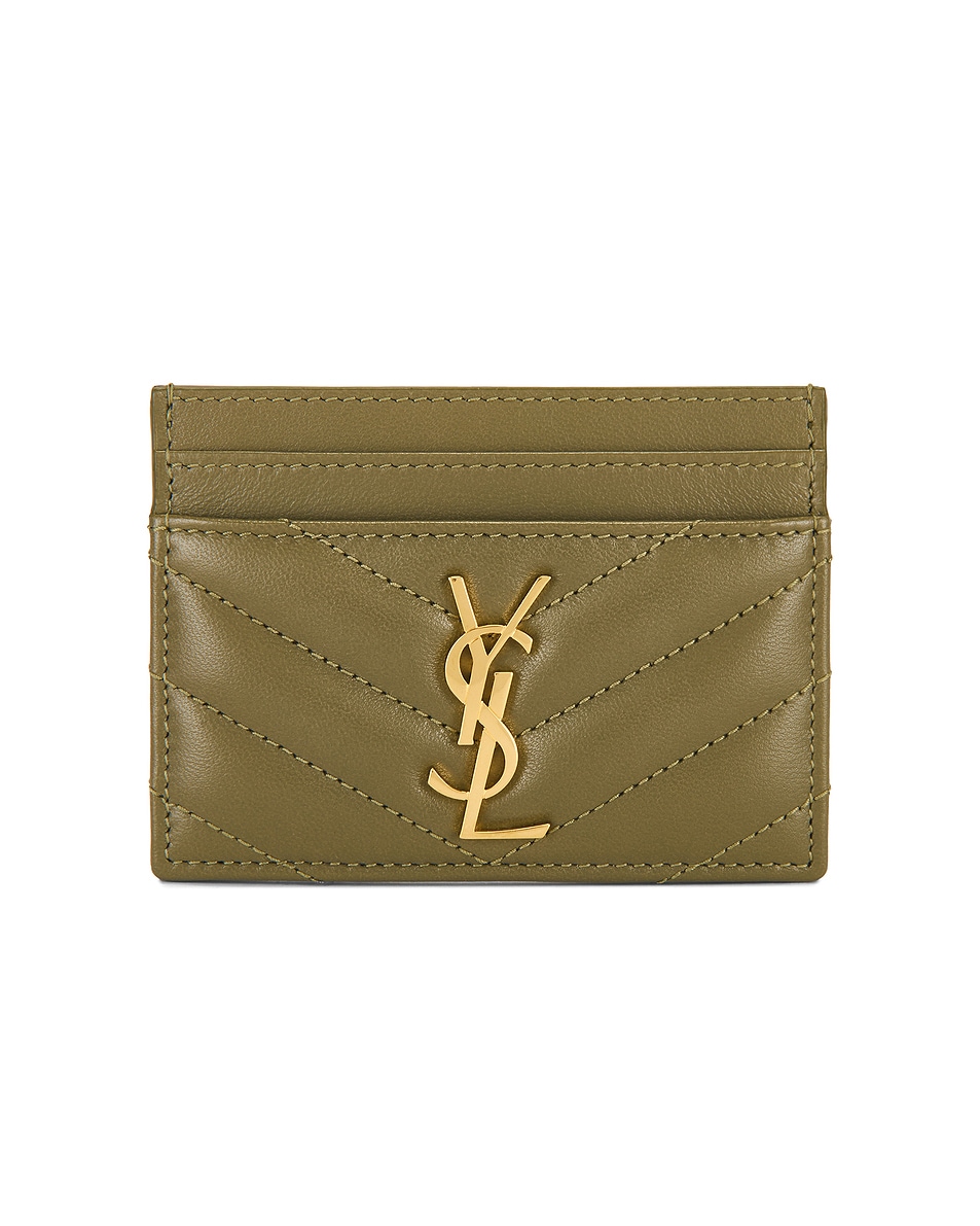 Image 1 of Saint Laurent Credit Card Case in Strong Moss