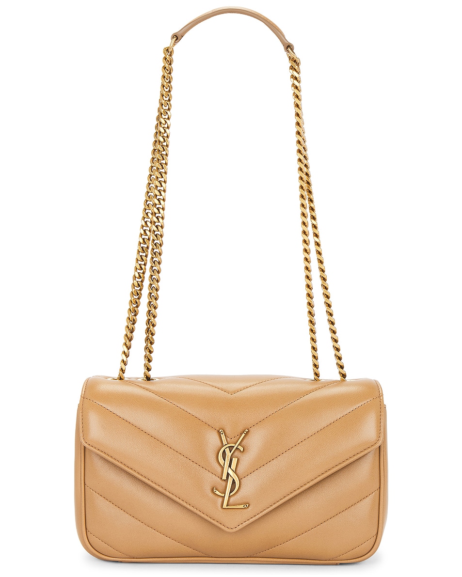 Image 1 of Saint Laurent Small Loulou Chain Bag in Natural Tan