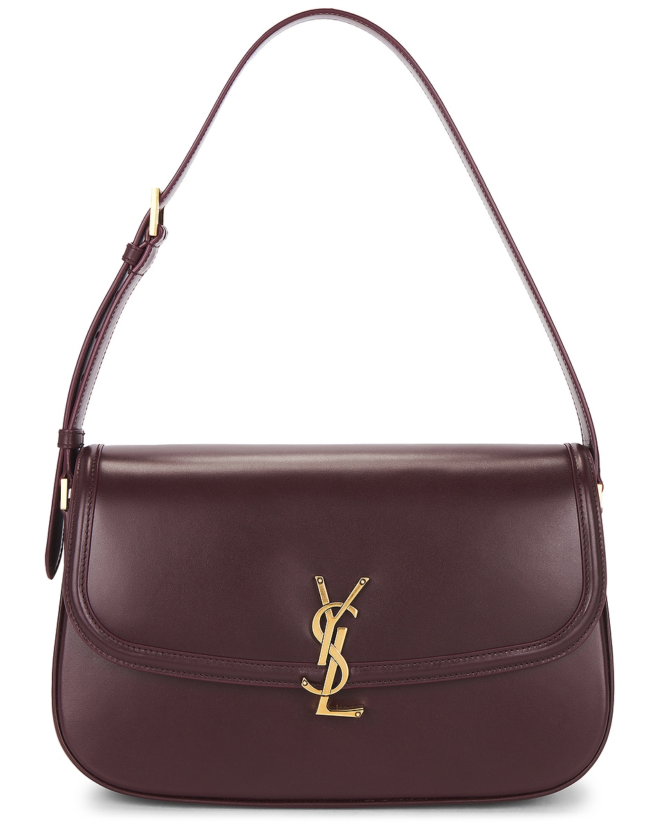 Image 1 of Saint Laurent Large Solferino Shoulder Bag in Hot Wine