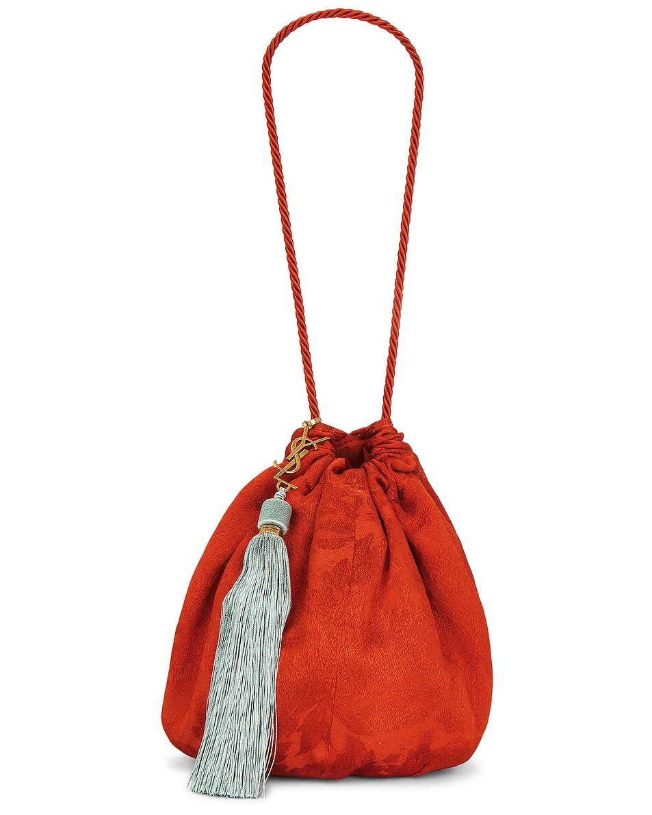 Image 1 of Saint Laurent Evening Pochon Round Bag in Dirty Orange & Ochre