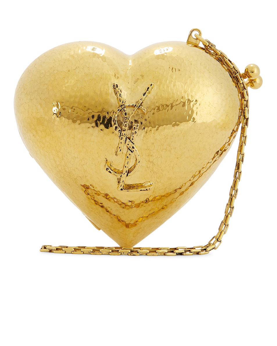 Image 1 of Saint Laurent Mini Minaudiere Clutch in Or Papillon