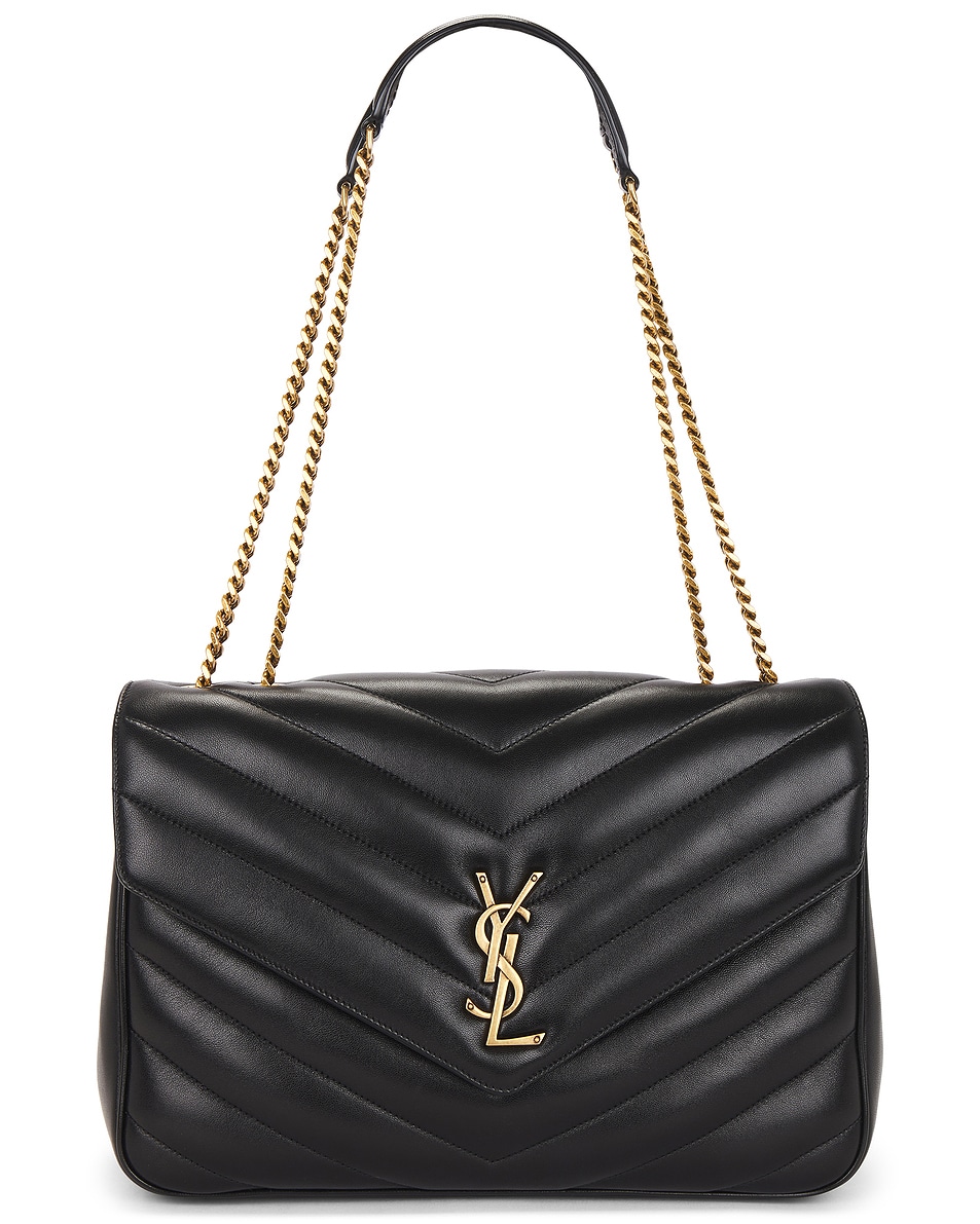 Image 1 of Saint Laurent Large Loulou Chain Bag in Nero