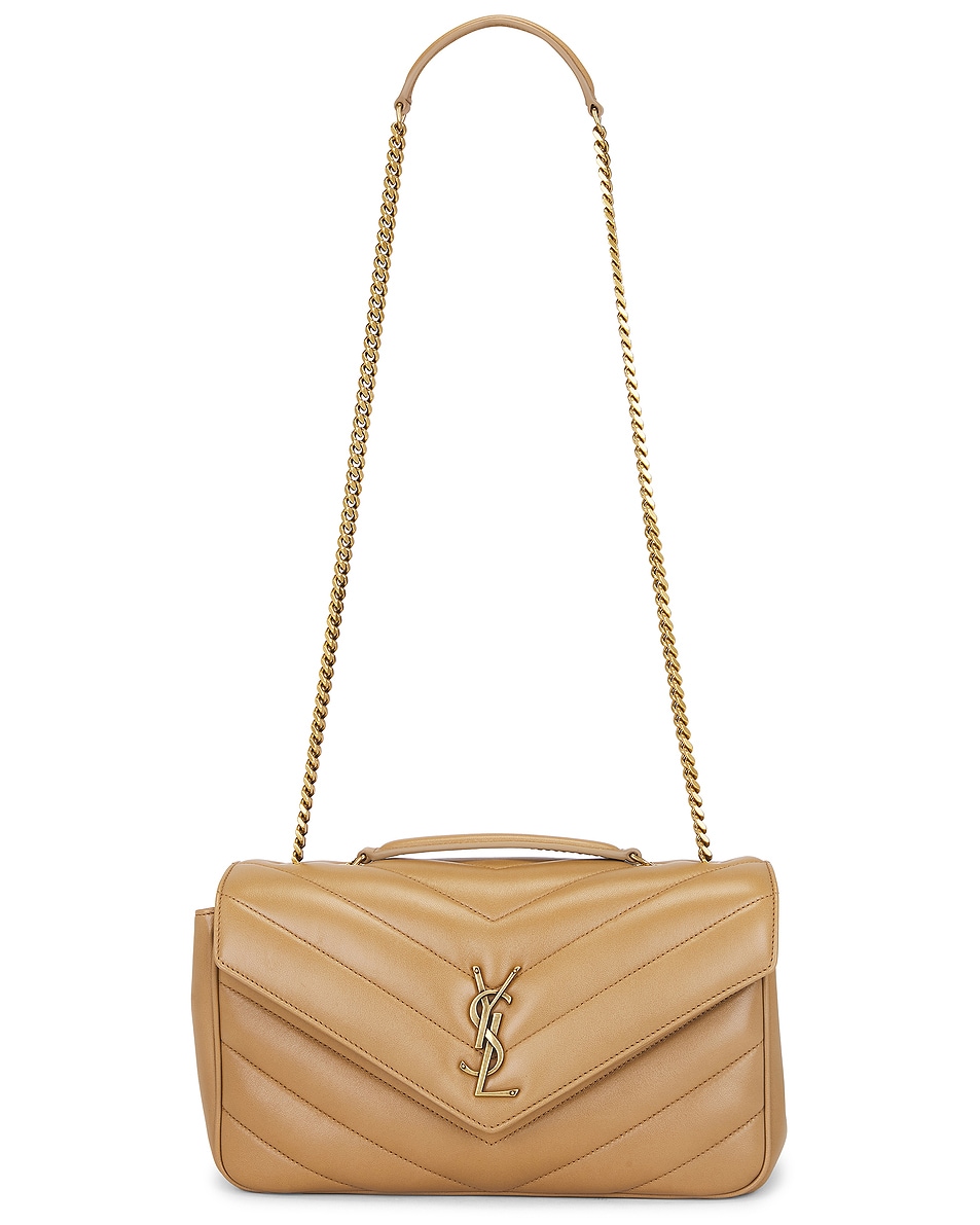 Image 1 of Saint Laurent Medium Loulou Chain Bag in Natural Tan