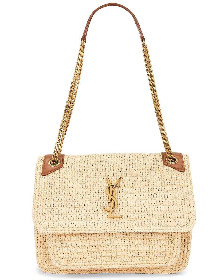 Image 1 of Saint Laurent Medium Niki Chain Bag in Pale Brown & Brick