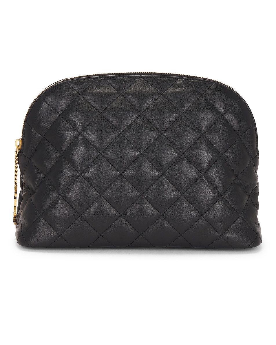 Image 1 of Saint Laurent Large Cosmetic Pouch in Nero