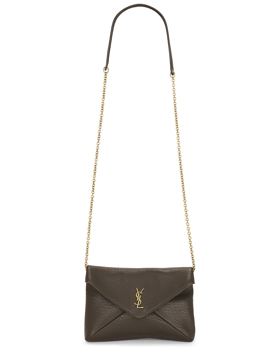 Image 1 of Saint Laurent Small Pouch On Chain in Light Musk
