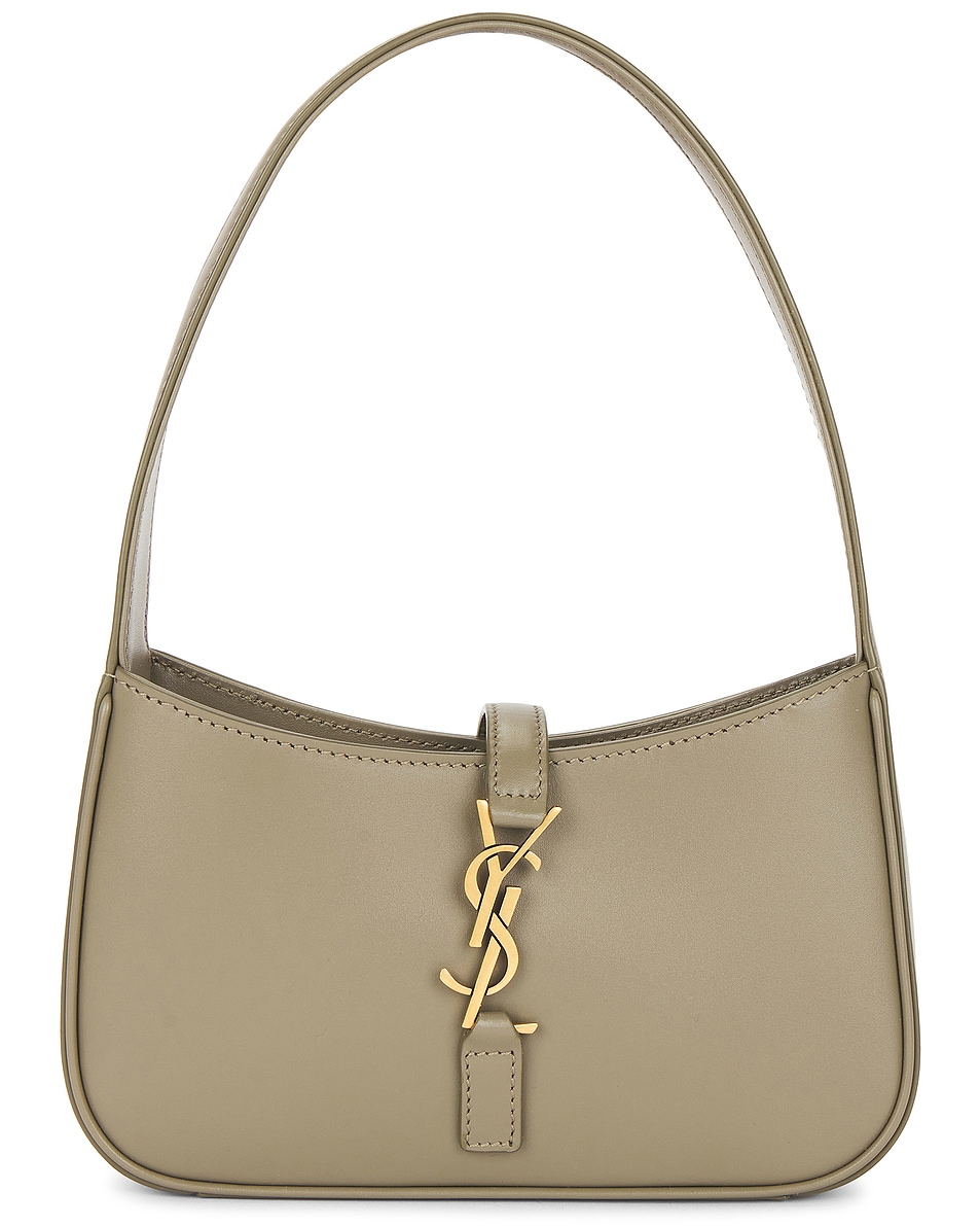 Image 1 of Saint Laurent Mini Le 5 A 7 Hobo Bag in Strong Moss