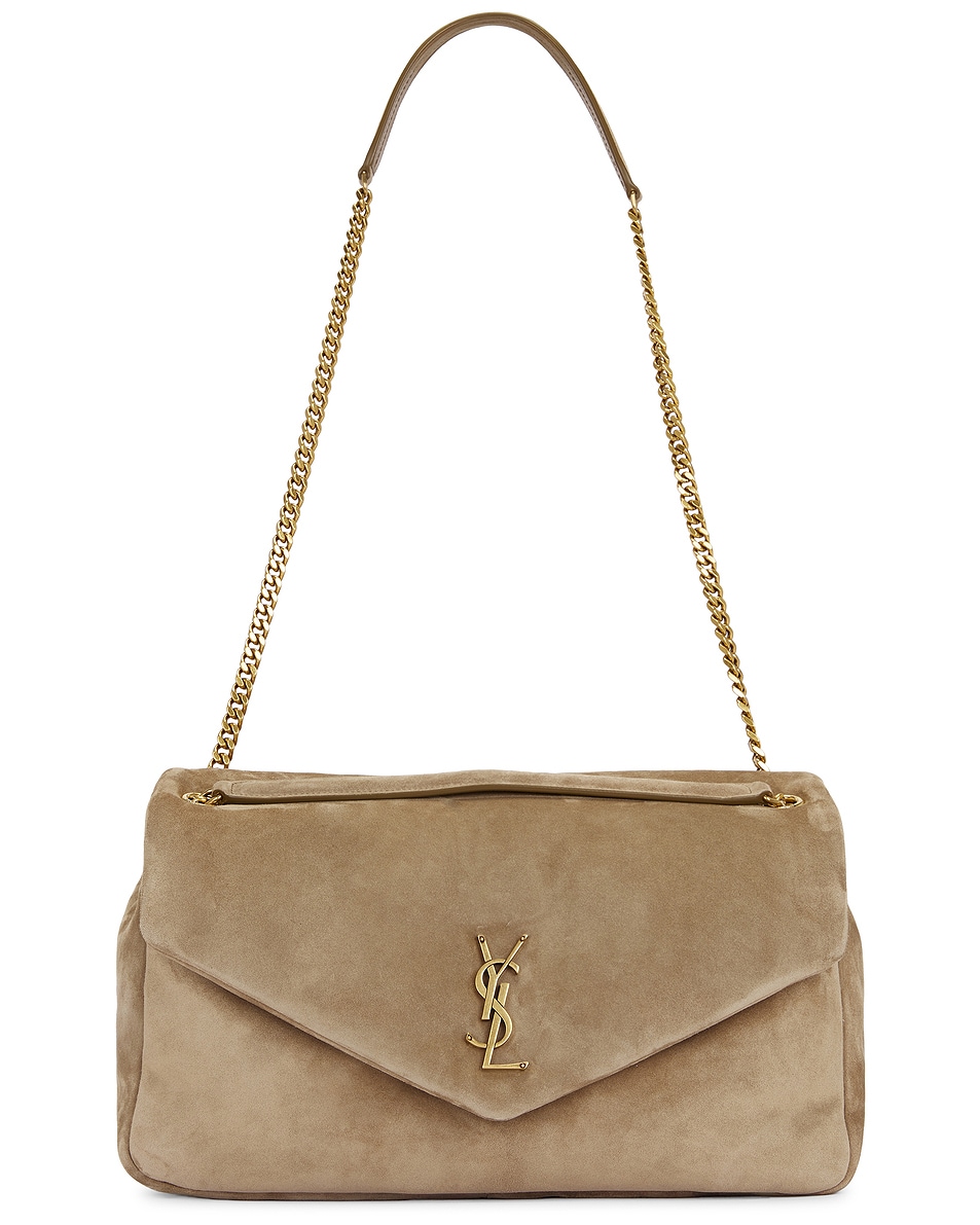 Image 1 of Saint Laurent Large Calypso Chain Bag in Dry Grain