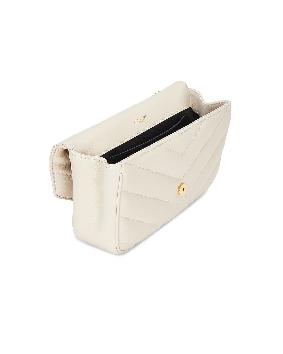 Image 5 of Saint Laurent Small Loulou Chain Bag in Crema Soft