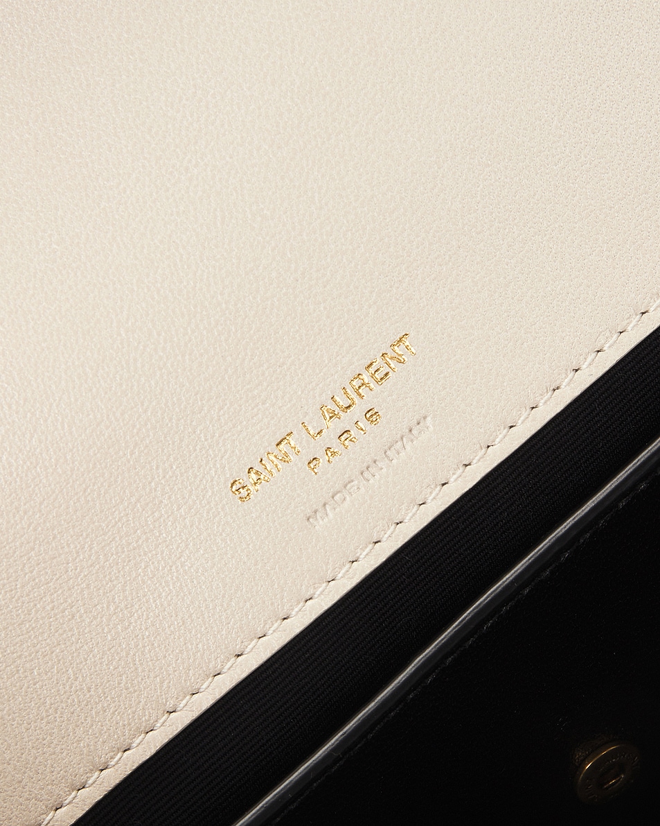 Image 7 of Saint Laurent Small Loulou Chain Bag in Crema Soft