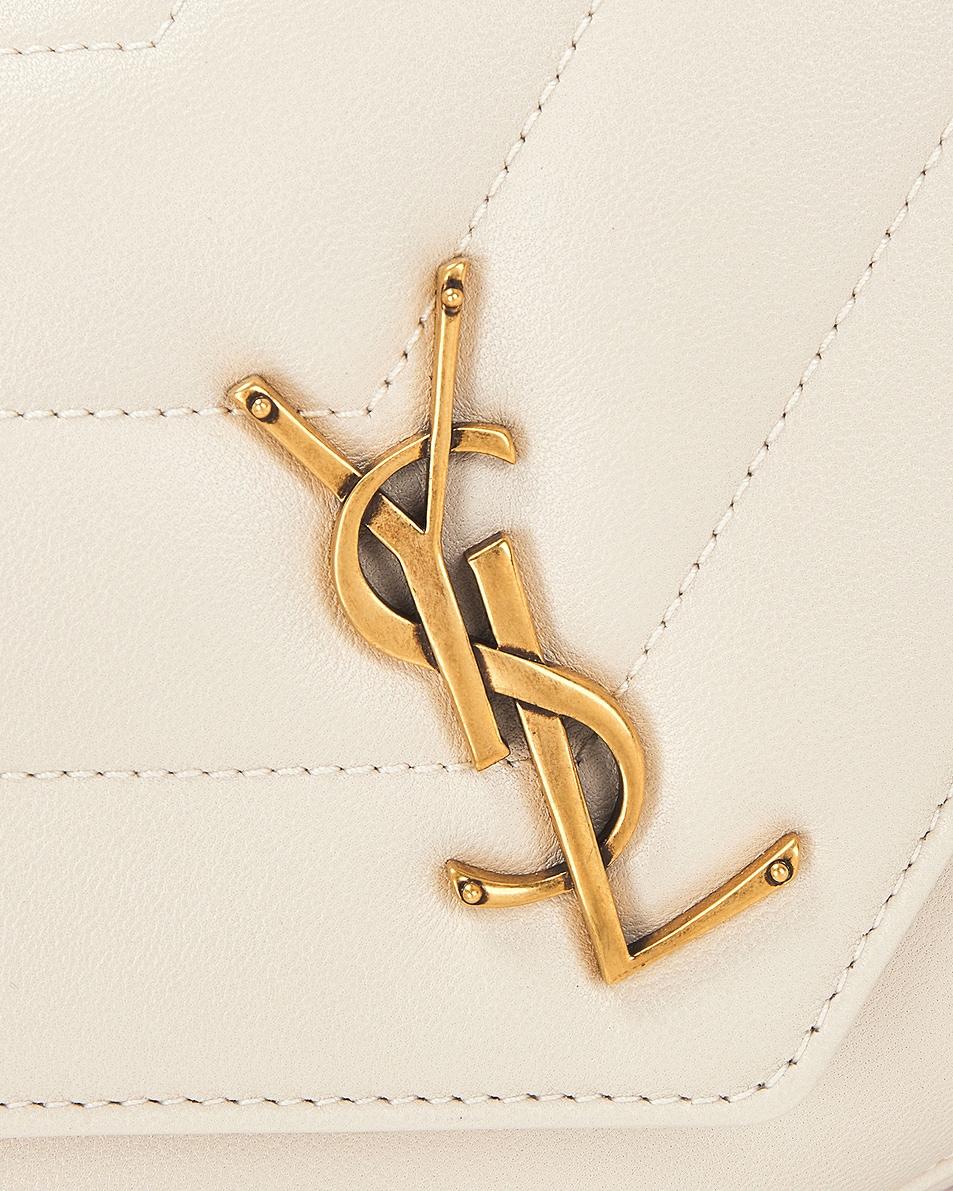 Image 8 of Saint Laurent Small Loulou Chain Bag in Crema Soft