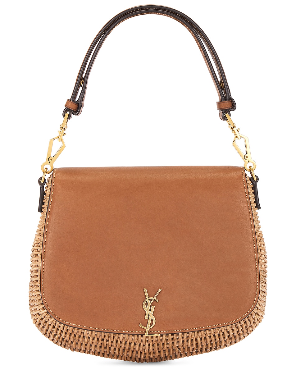 Image 1 of Saint Laurent Top Handle Bag in Naturale & Brick