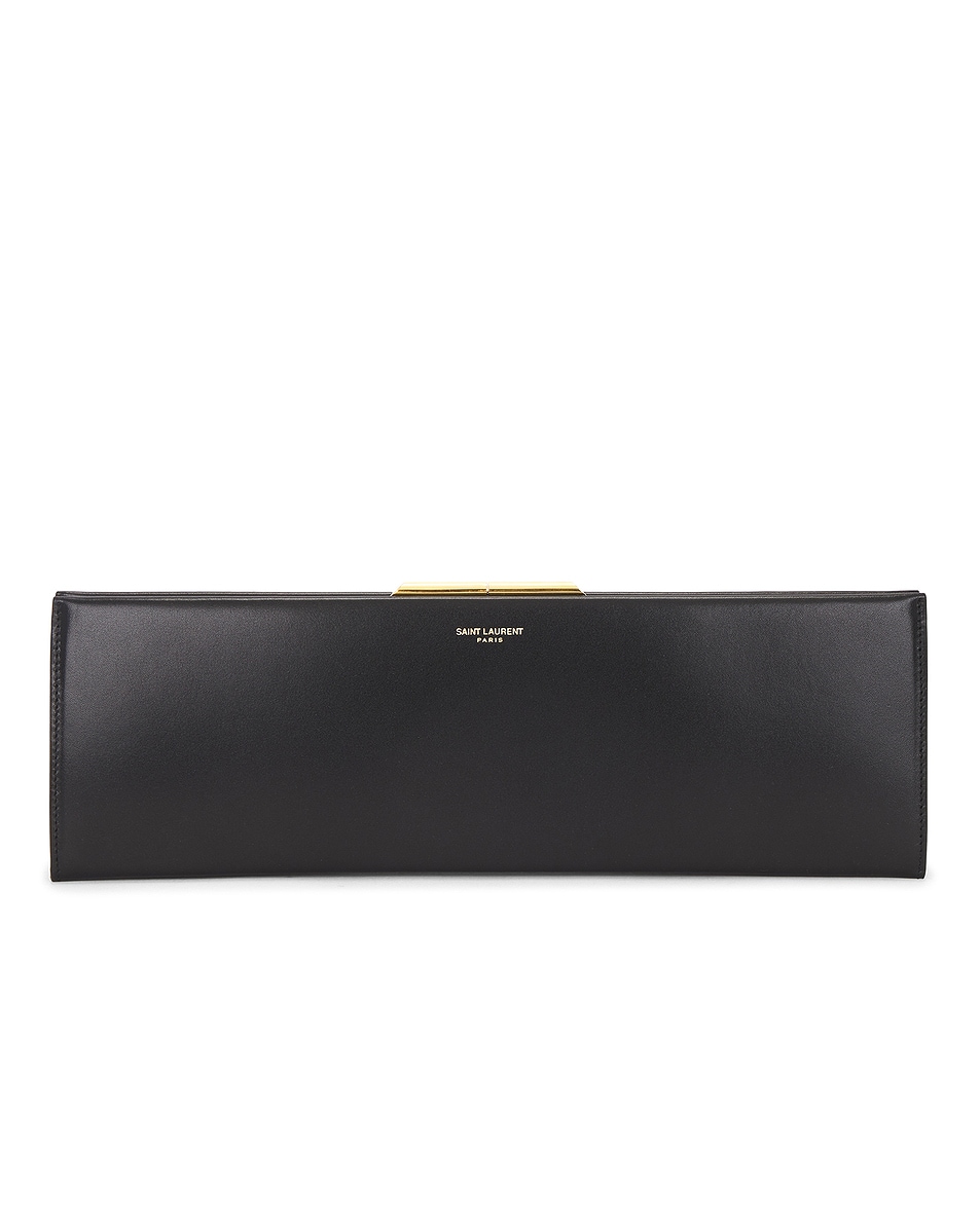 Image 1 of Saint Laurent Large Midnight Pochette in Nero