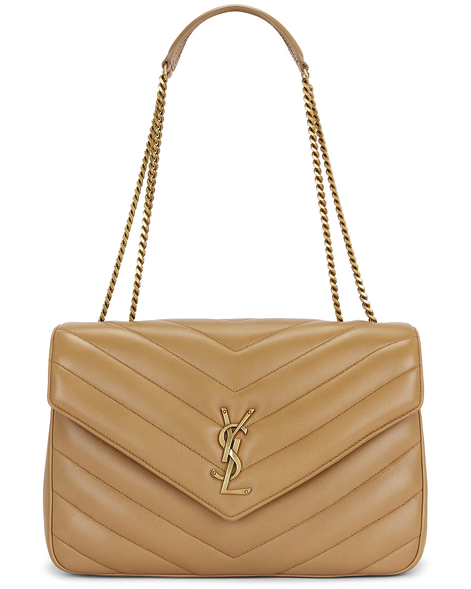 Image 1 of Saint Laurent Large Loulou Bag in Natural Tan