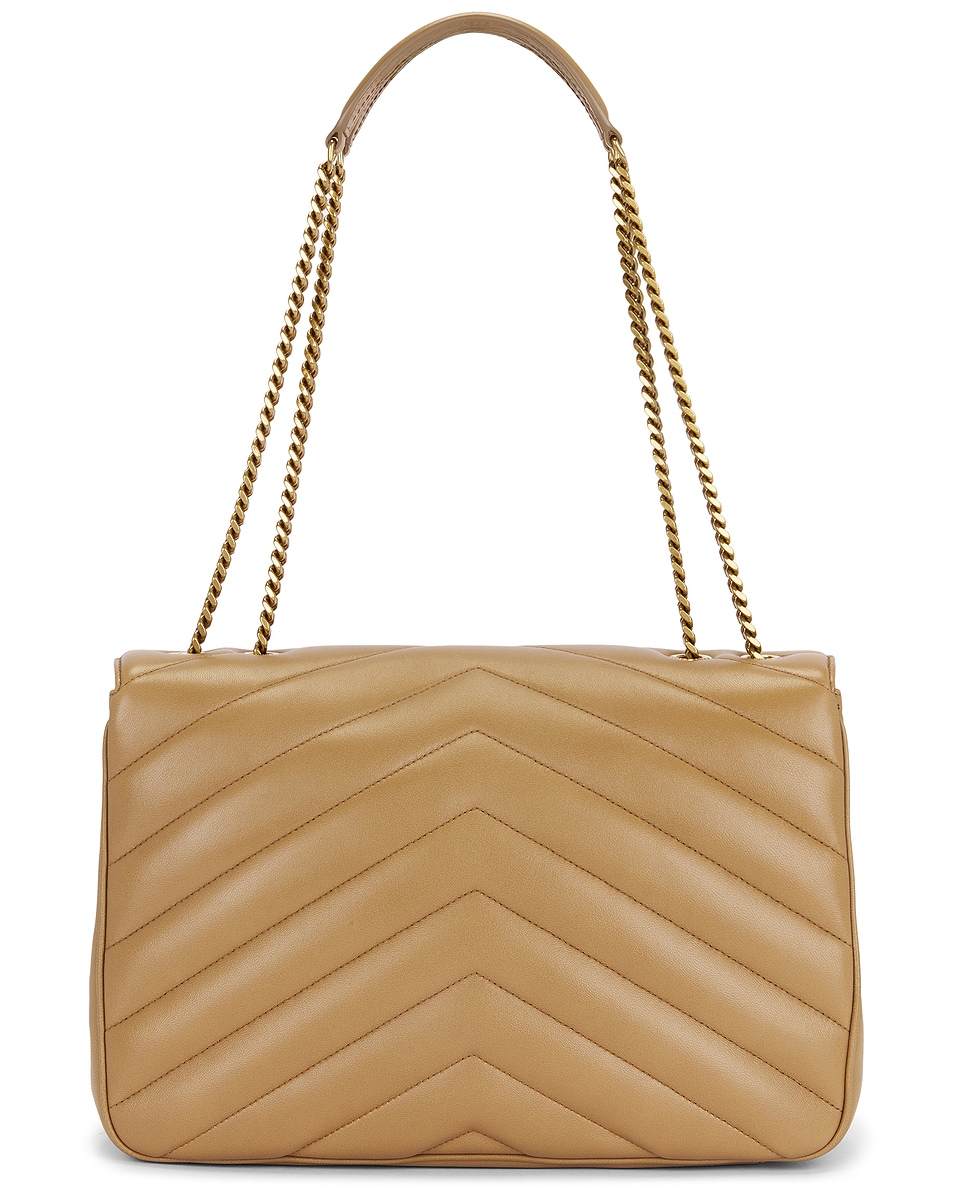 Image 3 of Saint Laurent Large Loulou Bag in Natural Tan