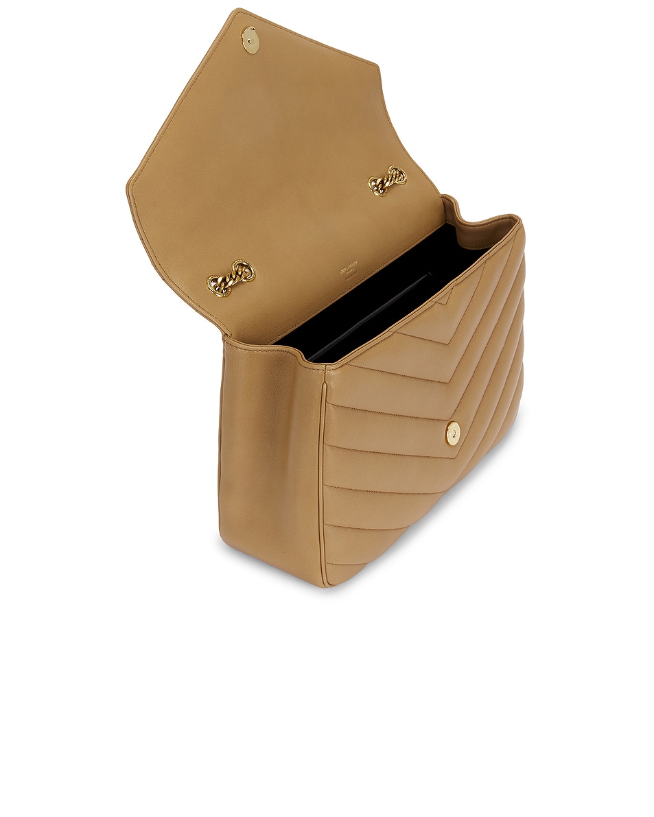 Image 5 of Saint Laurent Large Loulou Bag in Natural Tan