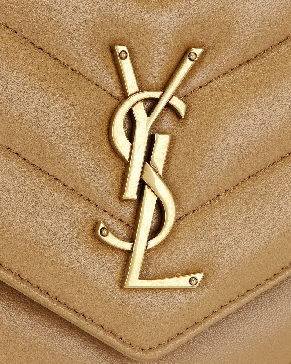 Image 8 of Saint Laurent Large Loulou Bag in Natural Tan
