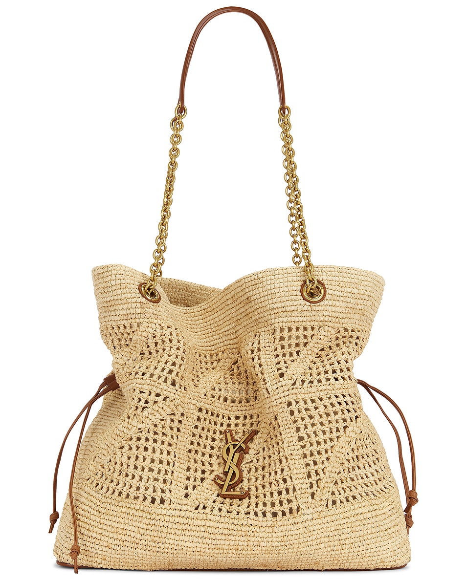 Image 1 of Saint Laurent Jamie Shopping Bag in Naturel & Brick