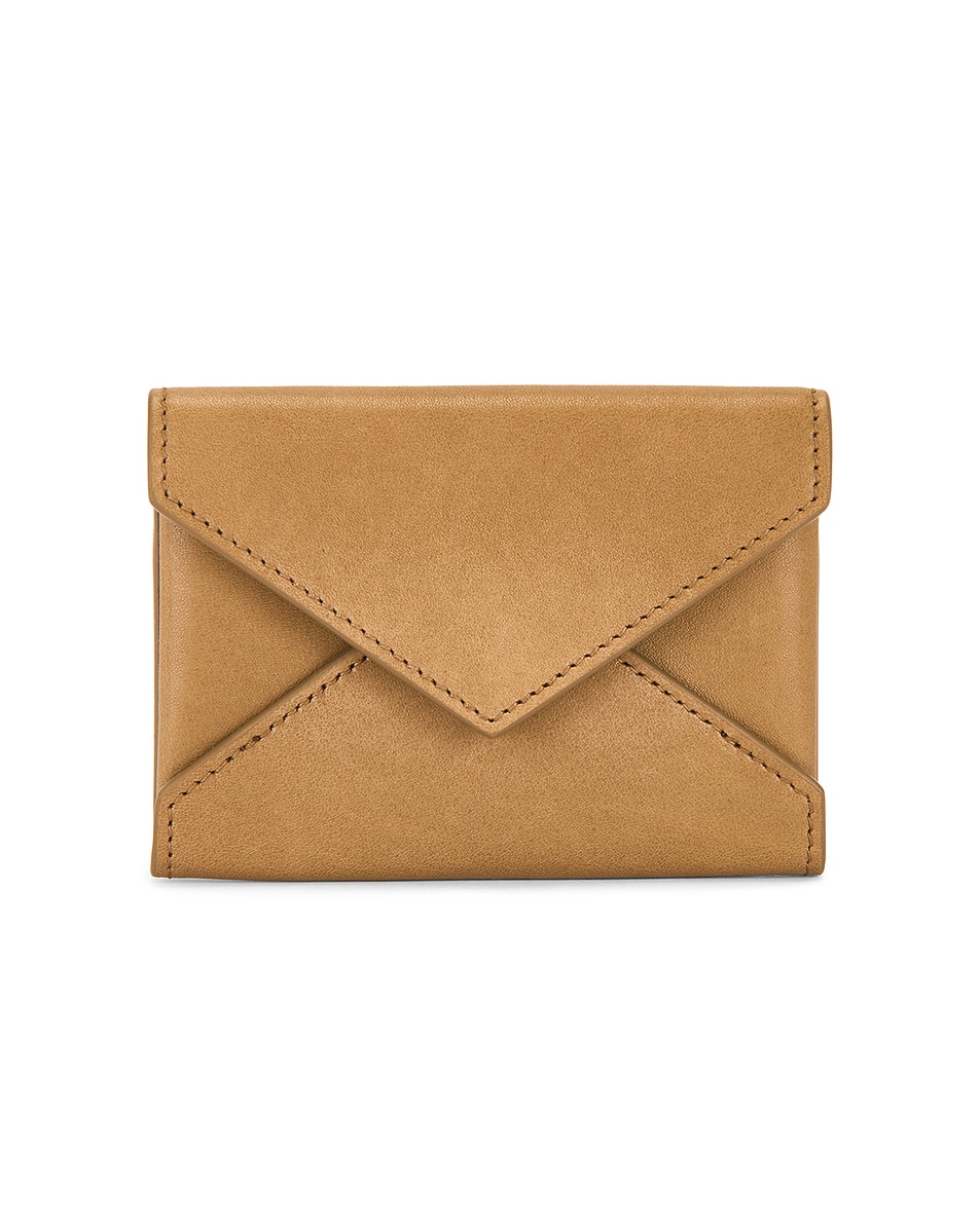 Image 1 of Saint Laurent Flap Card Case in Natural Tan