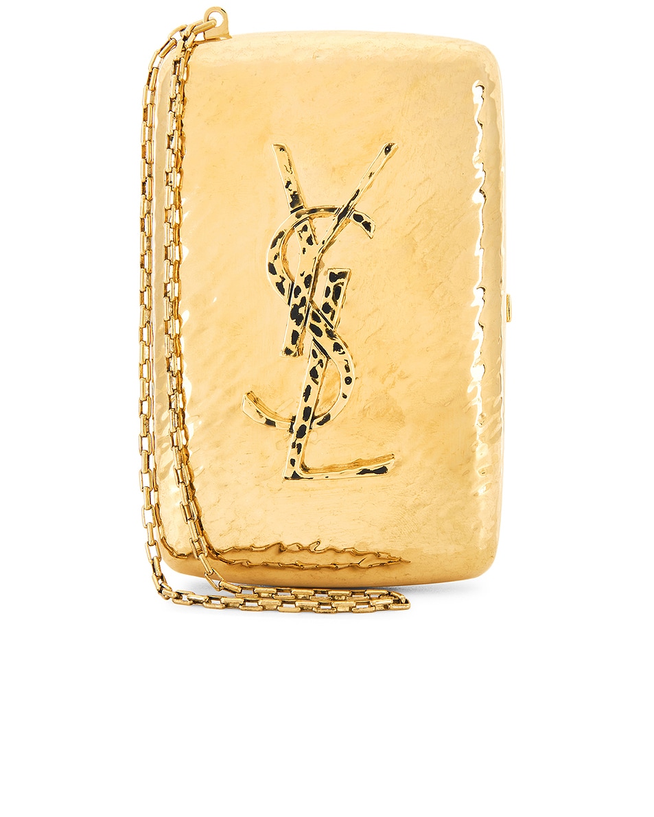 Image 1 of Saint Laurent Mini Minaudiere in Or Papillon