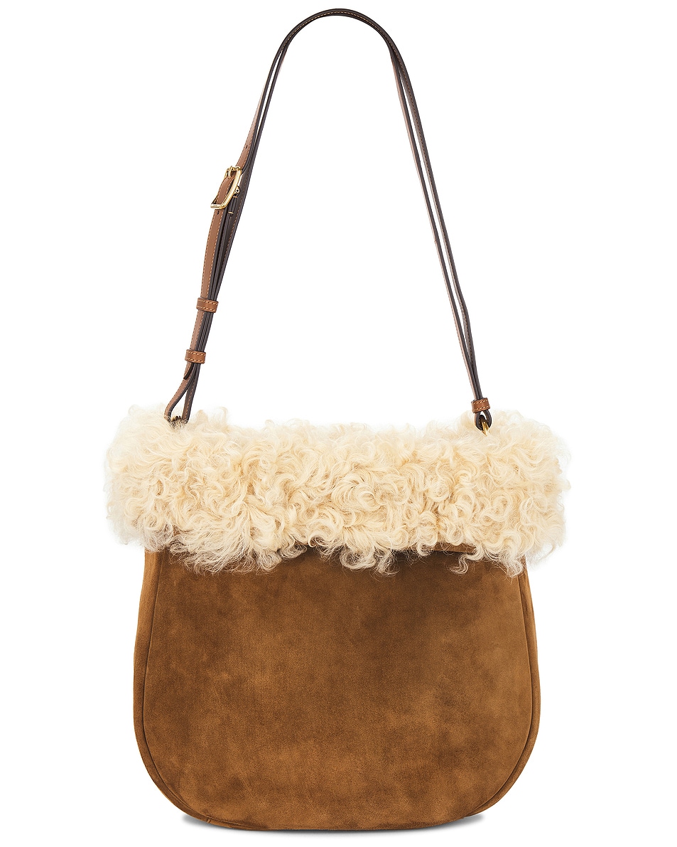 Image 1 of Saint Laurent Roady Shoulder Bag in Caramel Cognac & Beige