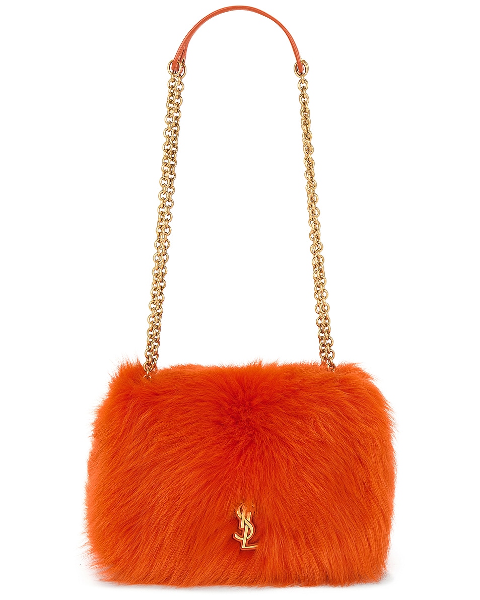 Image 1 of Saint Laurent Mini Jamie 4.3 Chain Bag in Orange Tarot & Dark Orange Tarot