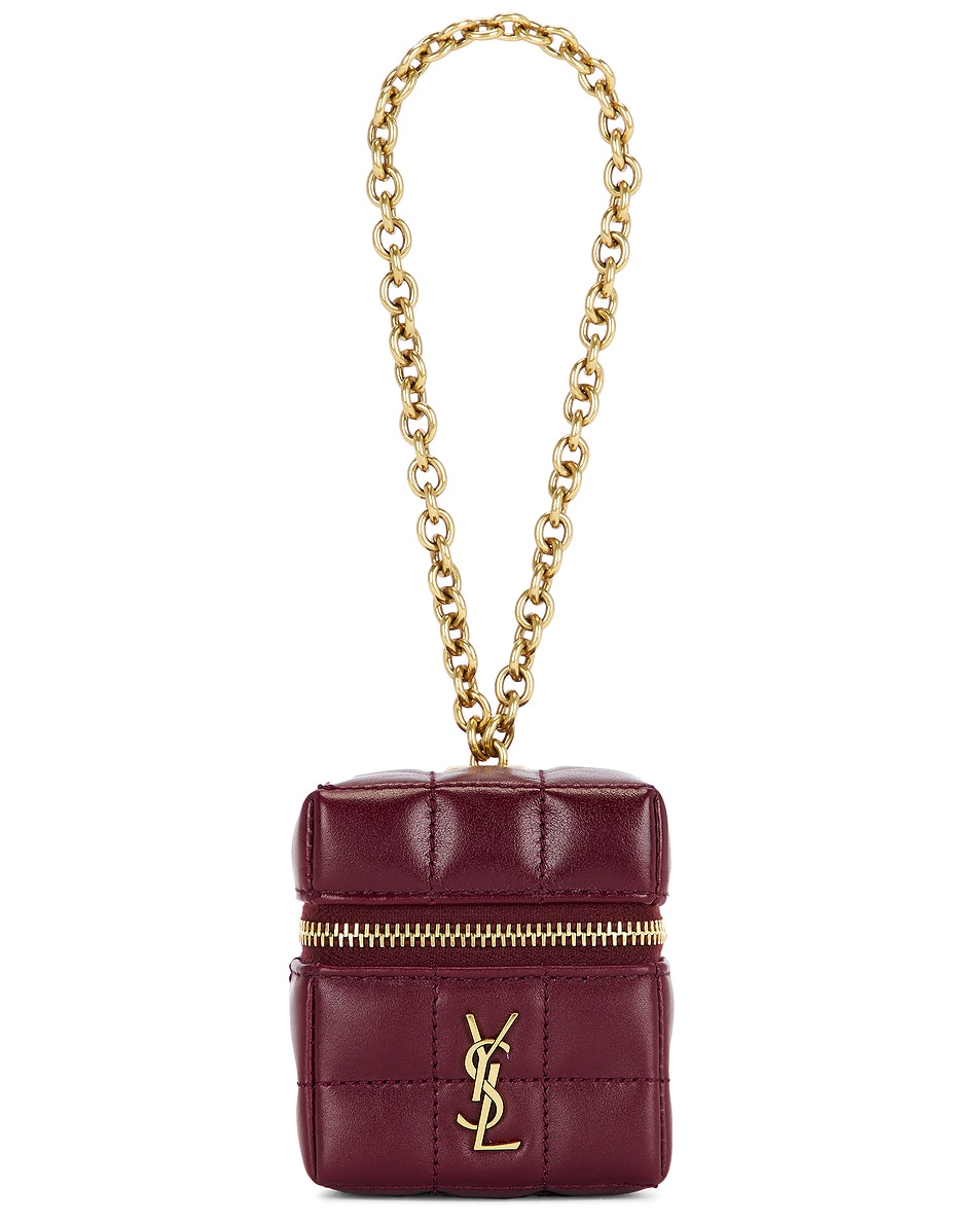 Image 1 of Saint Laurent Mini Cube Box With Chain in Dark Ruby