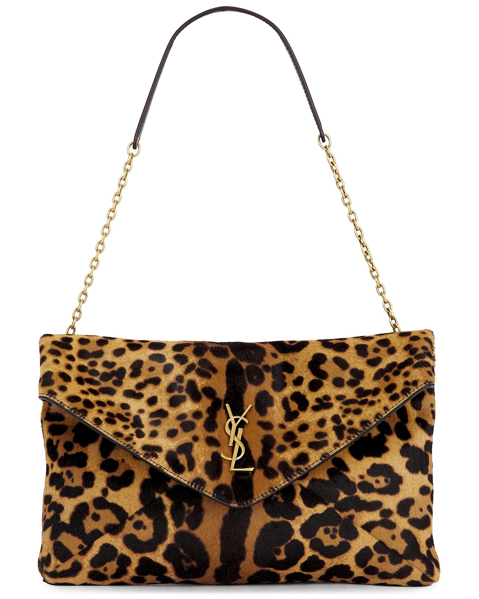 Image 1 of Saint Laurent Envelope On Chain Bag in Brown & Noir