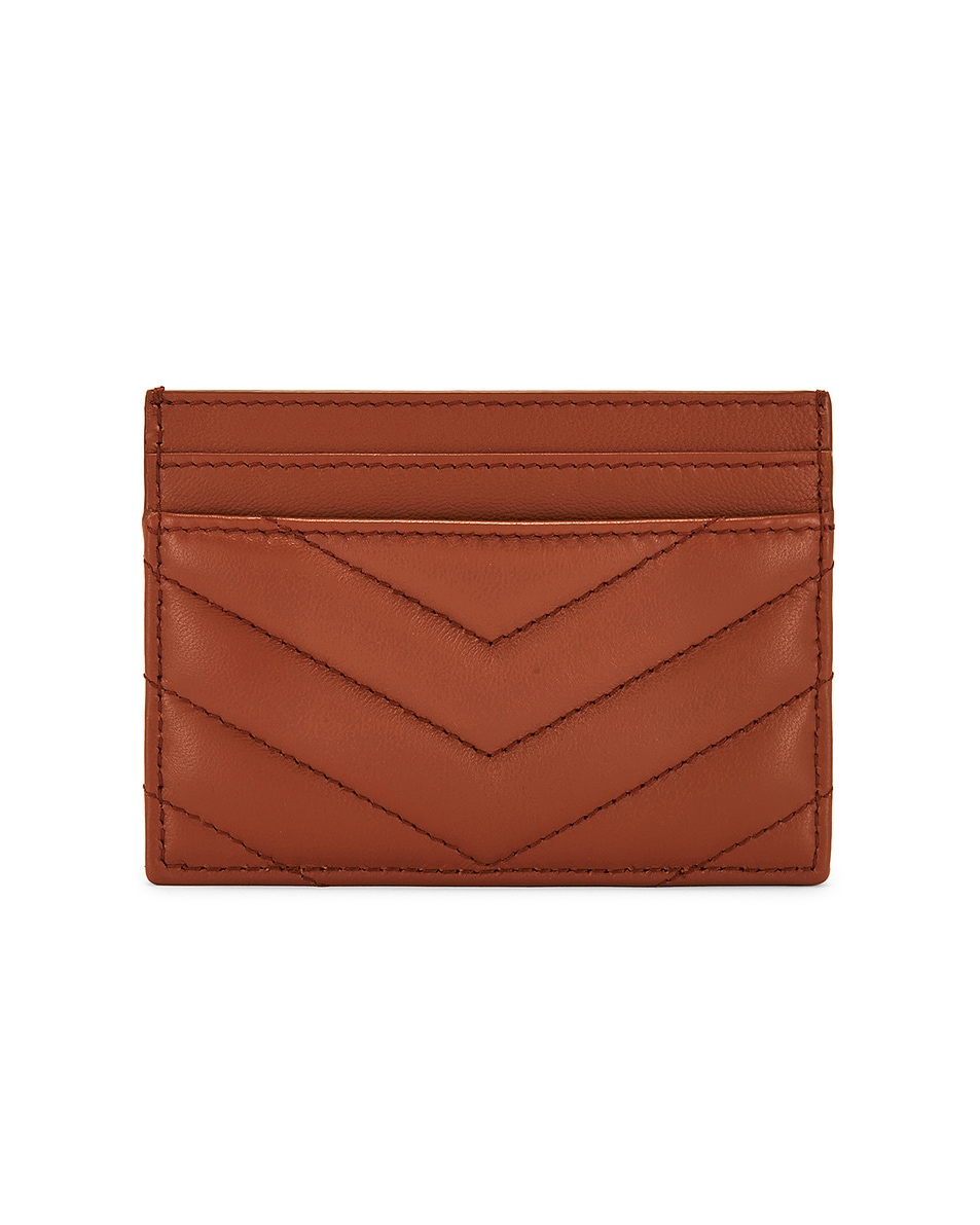 Image 2 of Saint Laurent Credit Card Case in Dark Mandarin