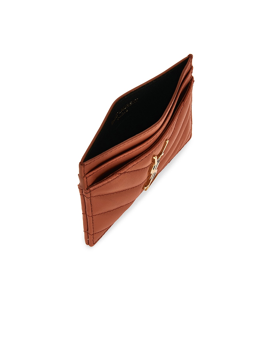Image 4 of Saint Laurent Credit Card Case in Dark Mandarin