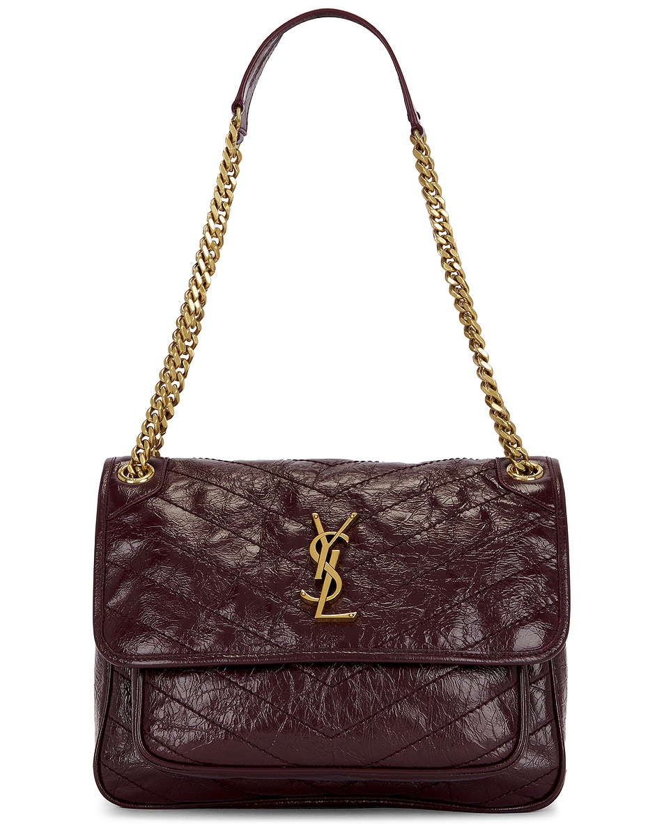 Image 1 of Saint Laurent Medium Niki Chain Bag in Rouge Cabernet