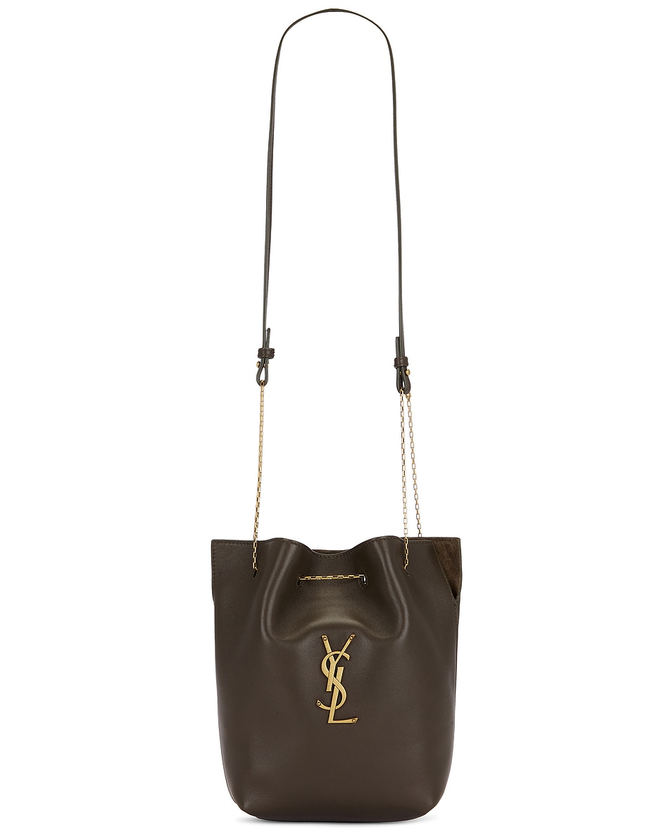 Image 1 of Saint Laurent Pochon On Chain Bag in Light Musk