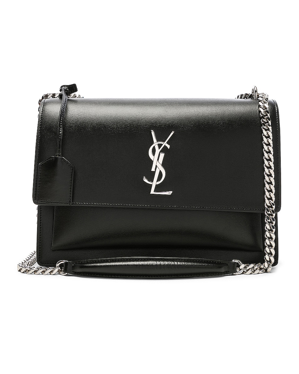 Saint Laurent Large Monogramme Sunset Chain Bag in Black | FWRD