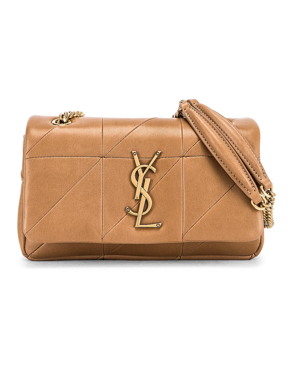 Image 1 of Saint Laurent Small Jamie Chain Patchwork Bag in Taupe Fonce