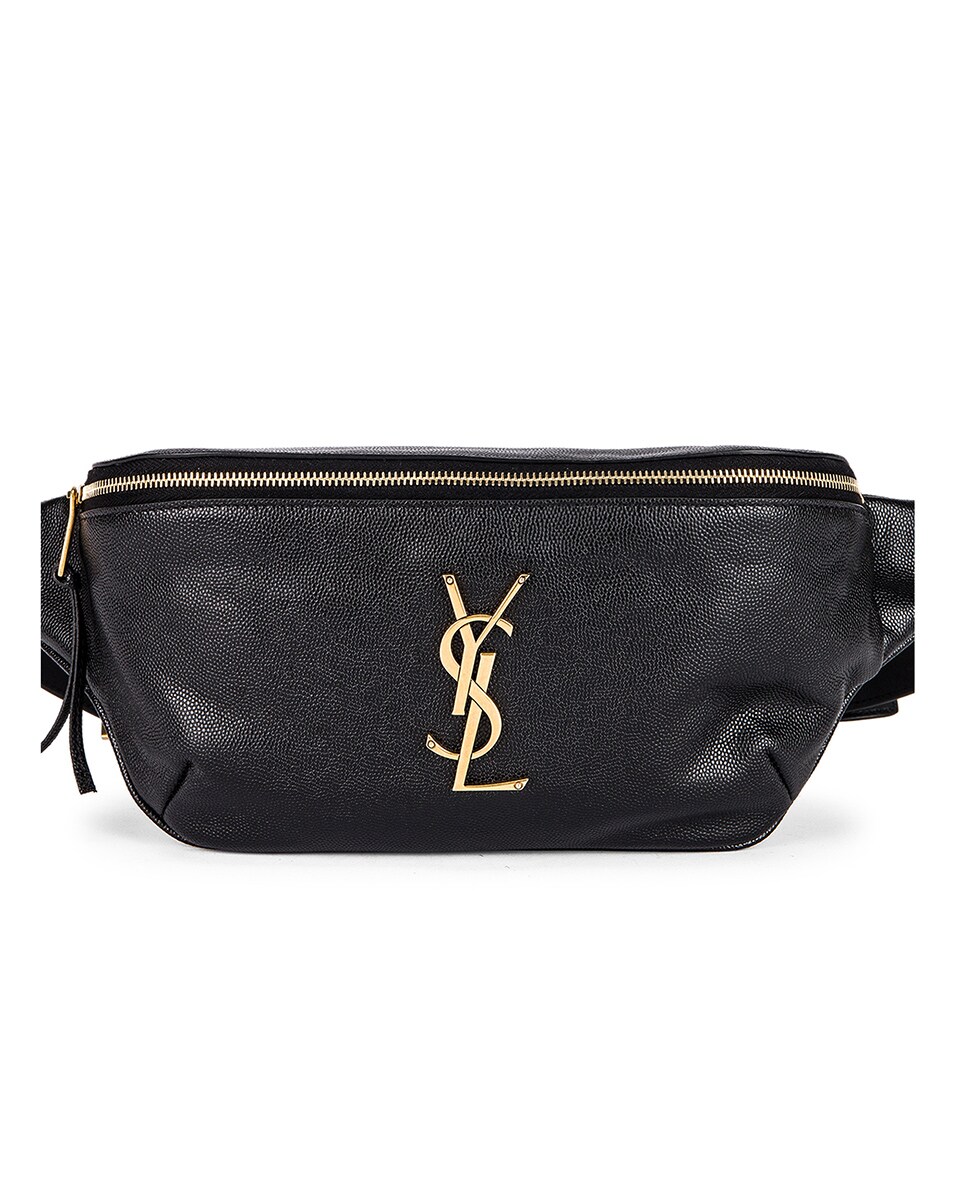 Image 1 of Saint Laurent Monogramme Hip Belt Bag in Black