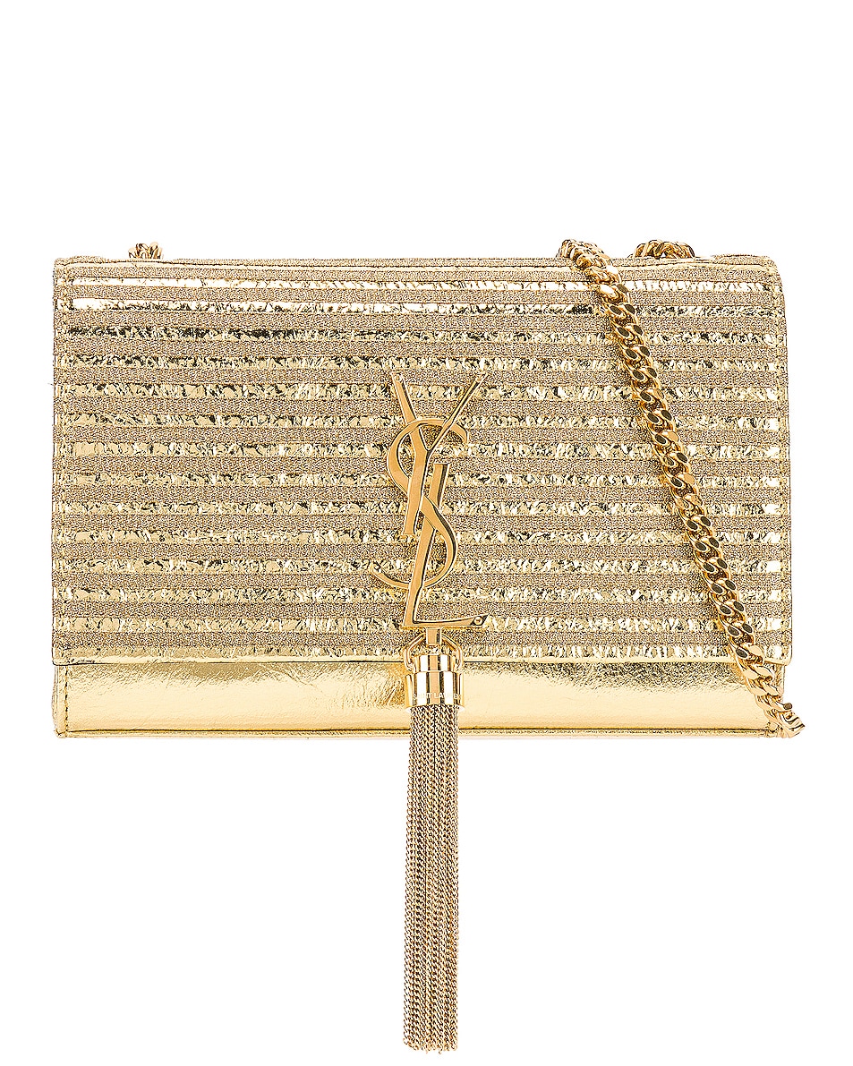 Image 1 of Saint Laurent Small Kate Chain Tassel Bag in Gold