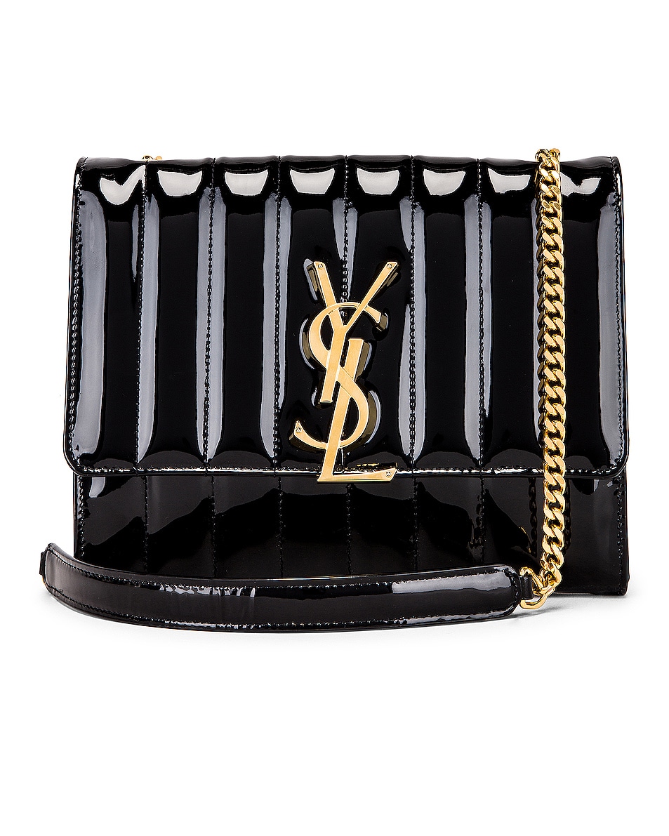 Image 1 of Saint Laurent Vicky Chain Bag in Black