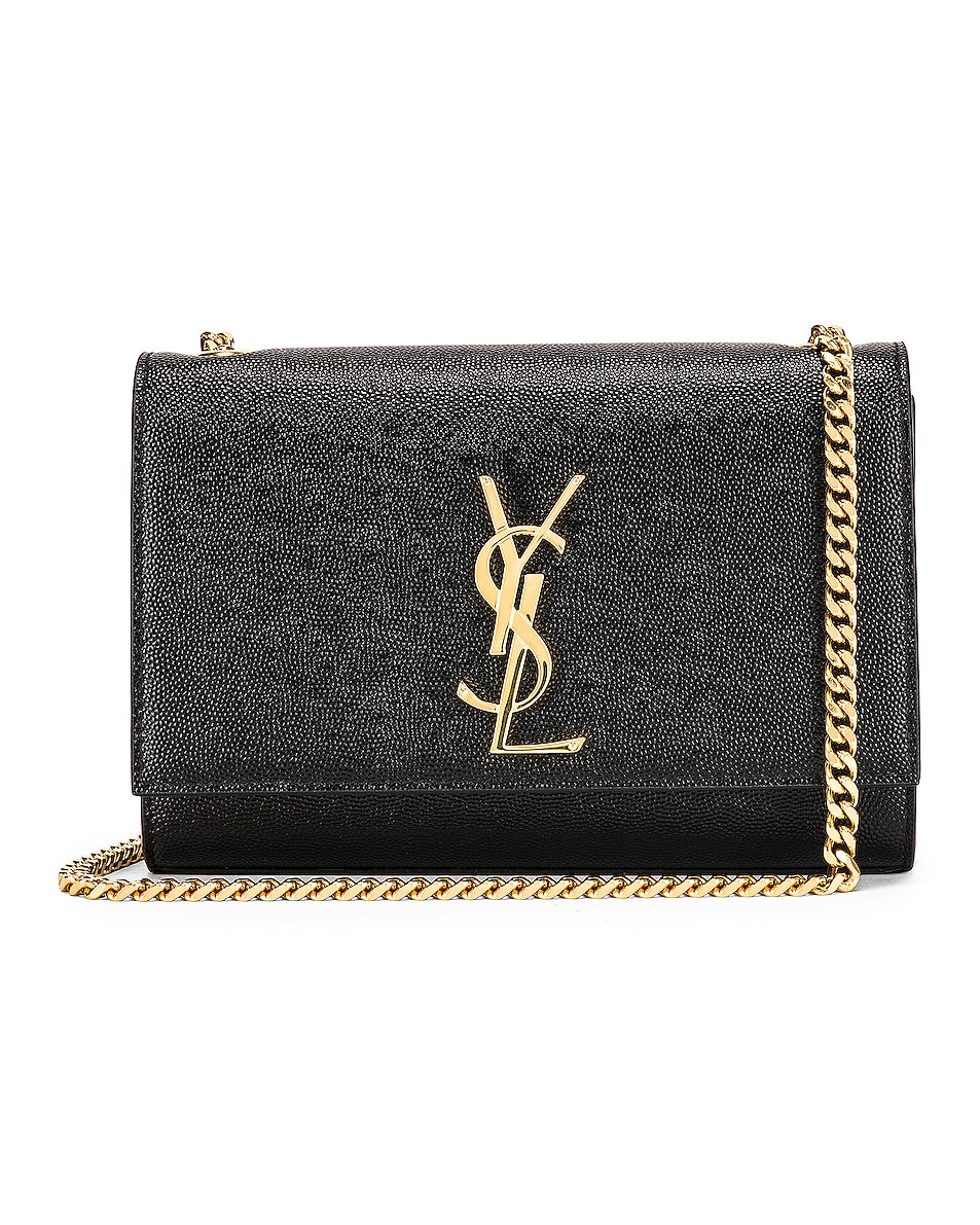 Image 1 of Saint Laurent Small Kate Monogramme Chain Bag in Black