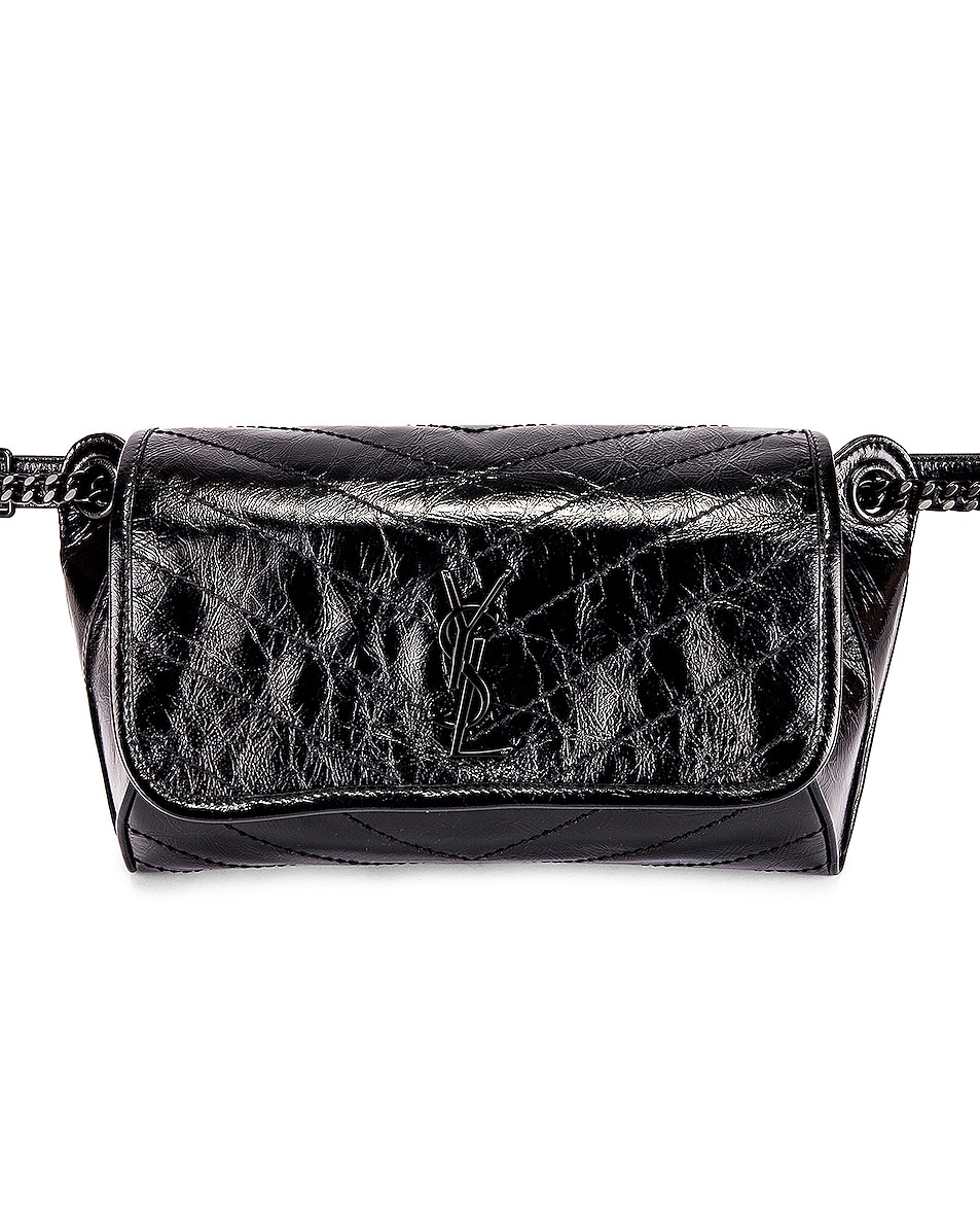Image 1 of Saint Laurent Niki Monogramme Body Bag in Black