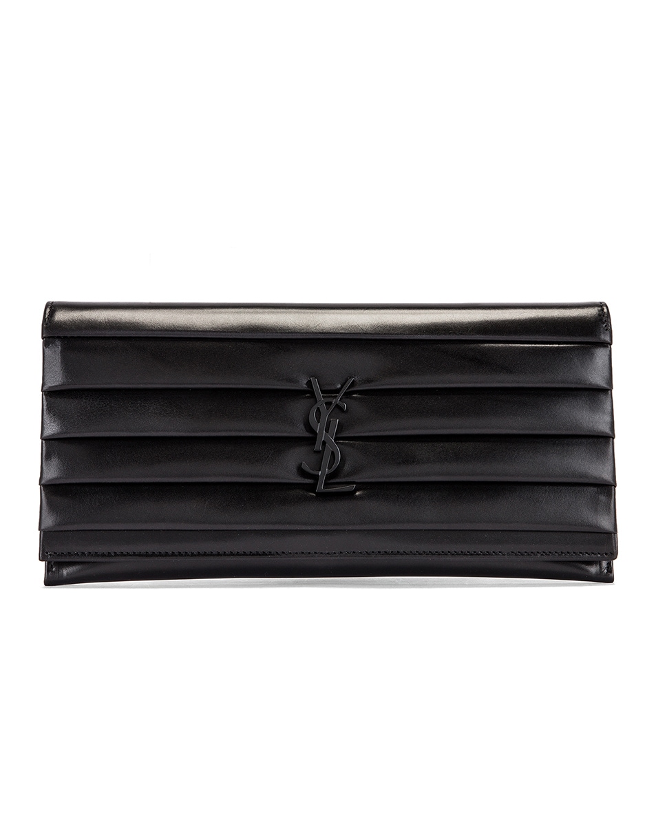 Image 1 of Saint Laurent Smoked Pouch Bag in Black